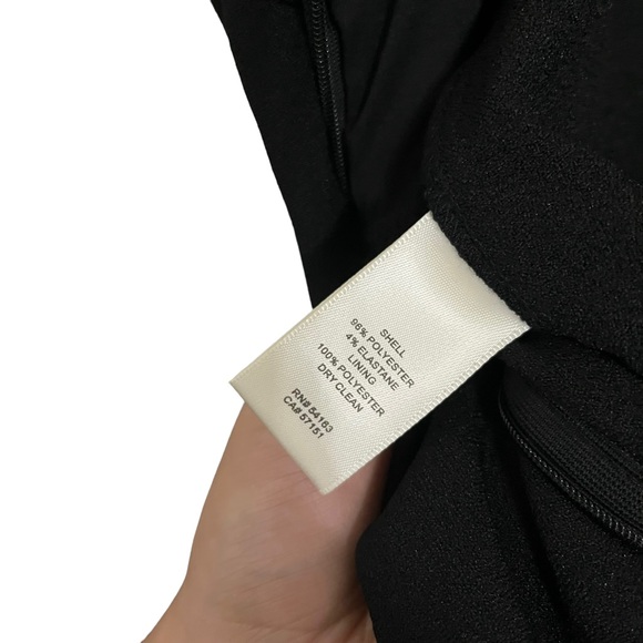 Eliza J Peplum Ruffle Wide Leg Jumpsuit Black One Piece Size 6 - Picture 9 of 12